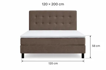 Dream Komplett Sängpaket 120x200 cm Knappar - Brun - Möbler - Säng - Komplett sängpaket