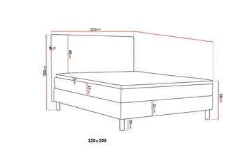 Dream Komplett Sängpaket 120x200 cm Slät Sänggavel - Mörkgrå - Möbler - Säng - Kontinentalsäng