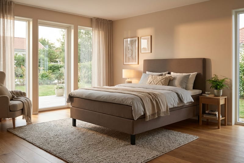 Dream Komplett Sängpaket 140x200 cm Slät - Brun - Möbler - Säng - Komplett sängpaket