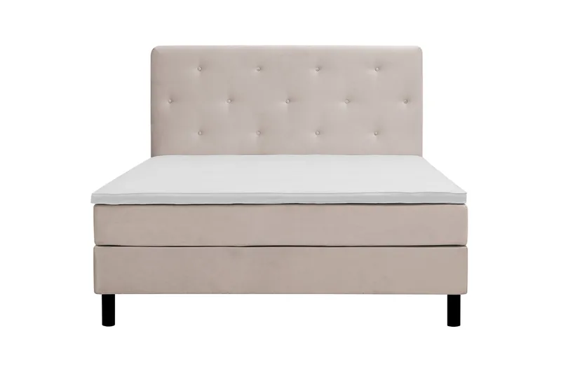 Dream Komplett Sängpaket 150x200 cm Assymetriska knappar, Beige