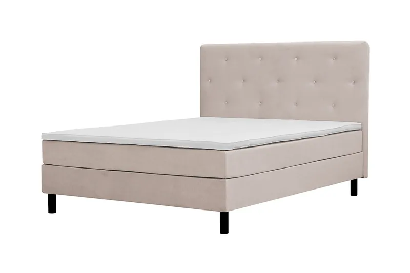 Dream Komplett Sängpaket 150x200 cm Assymetriska knappar - Beige - Möbler - Säng - Kontinentalsäng