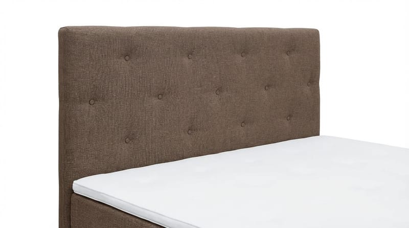 Dream Komplett Sängpaket 150x200 cm Assymetriska knappar - Brun - Möbler - Säng - Kontinentalsäng