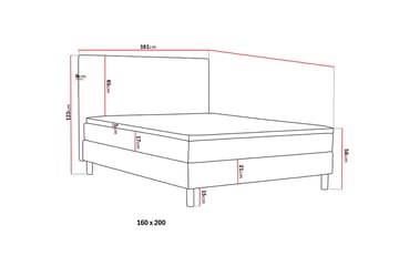 Dream Komplett Sängpaket 160x200 cm Slät Sänggavel - Mörkgrå - Möbler - Säng - Kontinentalsäng