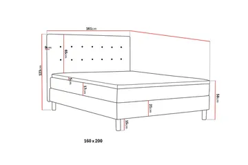 Dream Komplett Sängpaket 160x200 - Svart - Möbler - Säng - Kontinentalsäng