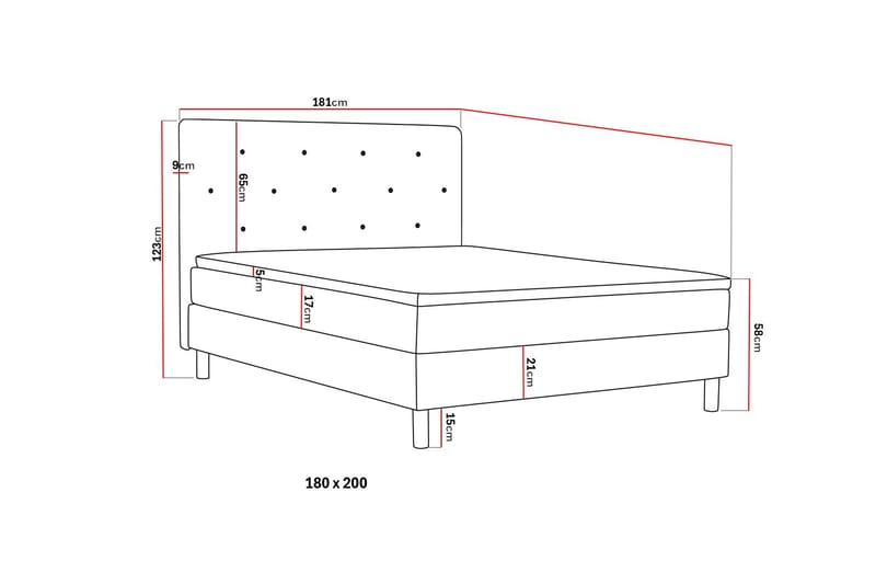 Dream Komplett Sängpaket 180 cm - Mörkgrå - Möbler - Säng - Kontinentalsäng