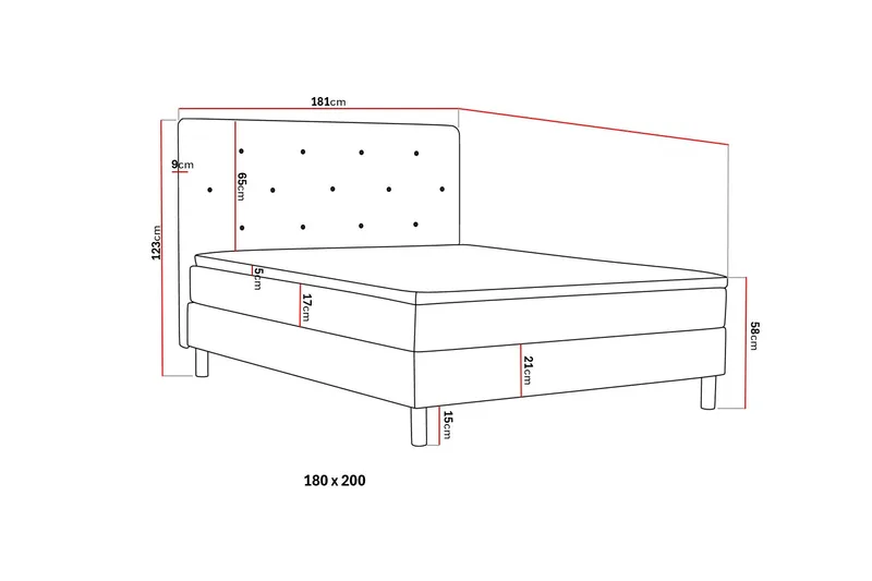 Dream Komplett Sängpaket 180 cm - Svart - Möbler - Säng - Kontinentalsäng
