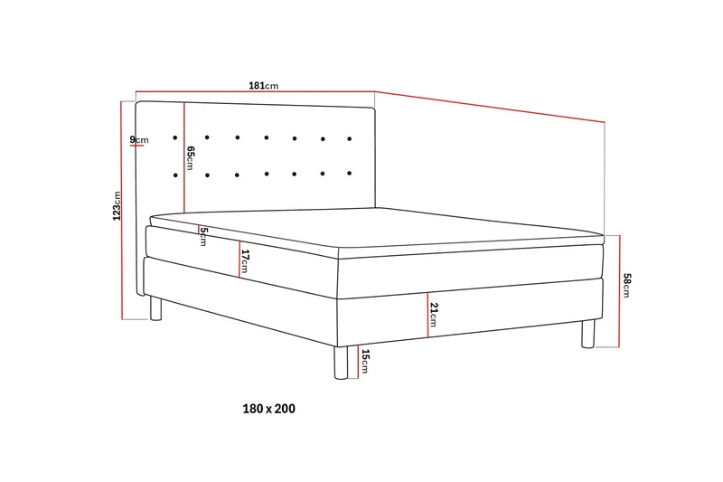 Dream Komplett Sängpaket 180x200 cm - Grå - Möbler - Säng - Kontinentalsäng