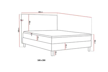 Dream Komplett Sängpaket 180x200 cm Slät Sänggavel - Grå - Möbler - Säng - Enkelsäng