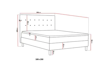 Dream Komplett Sängpaket 180x200 - Svart - Möbler - Säng - Kontinentalsäng