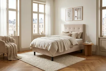 Dream Komplett Sängpaket 90x200 cm Knappar - Beige - Möbler - Säng - Dubbelsäng