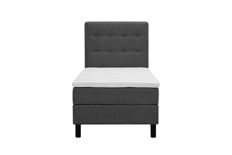 Dream Komplett Sängpaket 90x200 cm Knappar, Mörkgrå