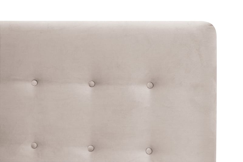Dream Komplett Sängpaket med Knappad Sänggavel och Bäddmadrass – Kontinentalsäng 140x200 cm i Tyg med Fasthetsgrad Medium - Beige - Möbler - Säng - Komplett sängpaket