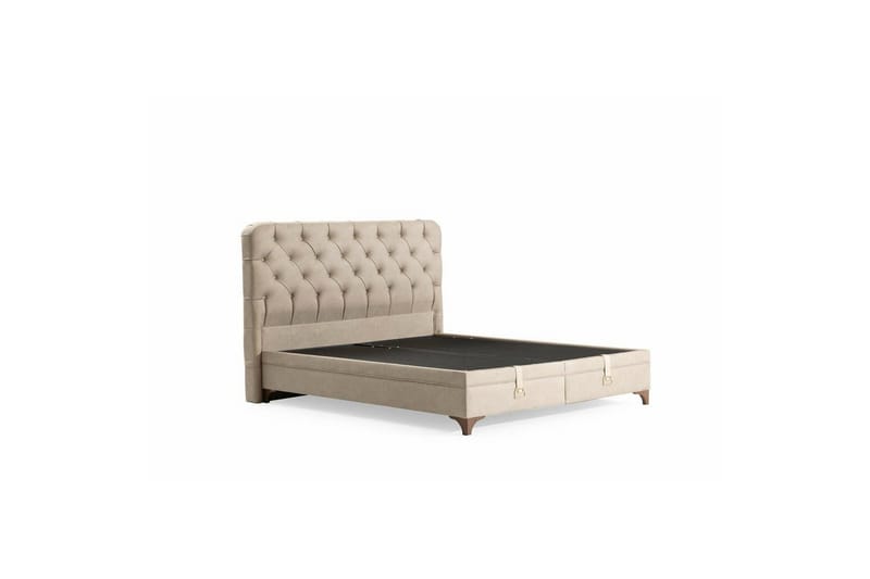 Dubbel Sängram & Sänggavel Barbados beige - 190 x 35 x 214 cm - Möbler - Säng - Sängram & sängstomme