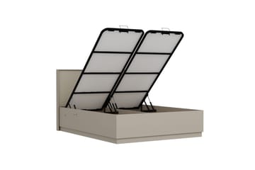 Dubbel Sängram & Sänggavel Fruitland Stone (150 x 35 x 208 cm) - Grå - Möbler - Säng - Sängram & sängstomme