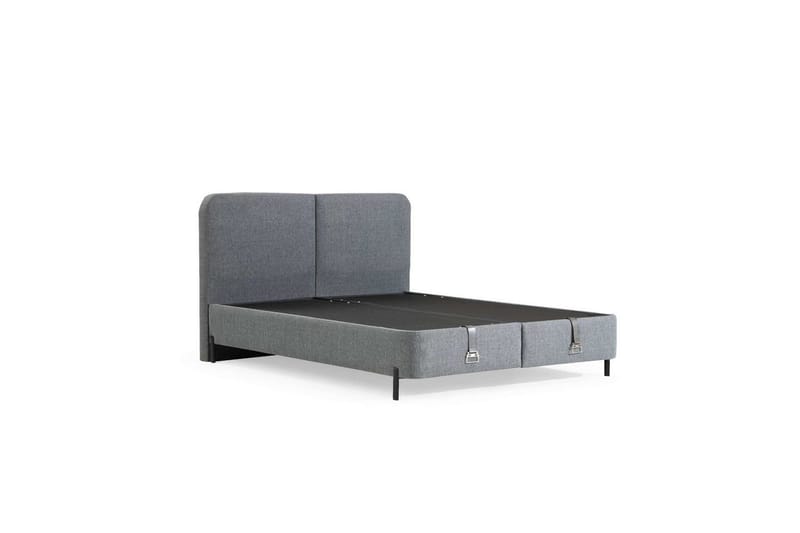 Dubbel Sängram & Sänggavel Harlee Grå - 160 x 38 x 210 cm - Möbler - Säng - Sängram & sängstomme