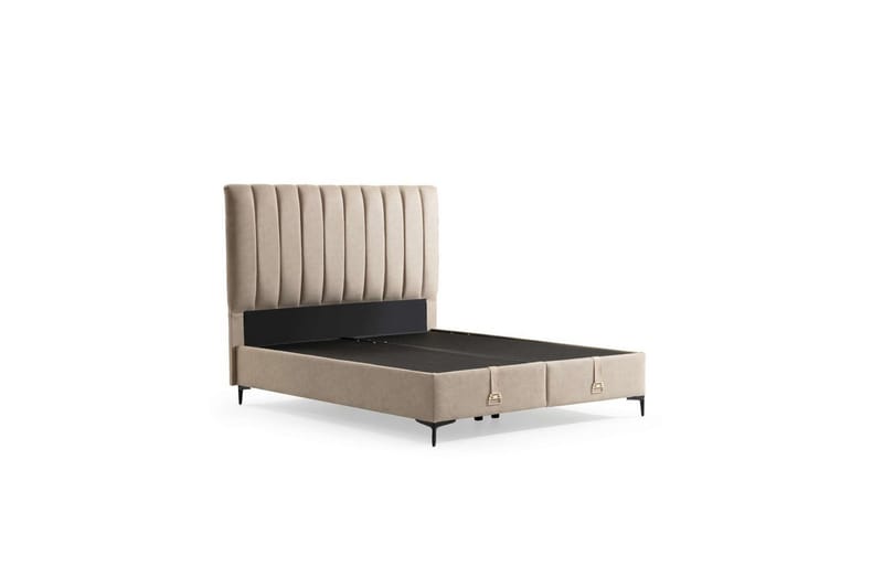 Dubbel Sängram & Sänggavel Mojon Beige - 180 x 38 x 200 cm - Möbler - Säng - Sängram & sängstomme