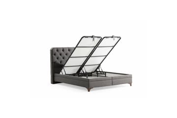 Dubbel Sängram & Sänggavel Sorang Grå - 124 x 35 x 200 cm - Möbler - Säng - Sängram & sängstomme