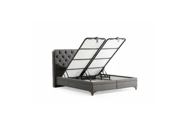 Dubbel Sängram & Sänggavel Sorang Grå - 154 x 35 x 200 cm - Möbler - Säng - Sängram & sängstomme