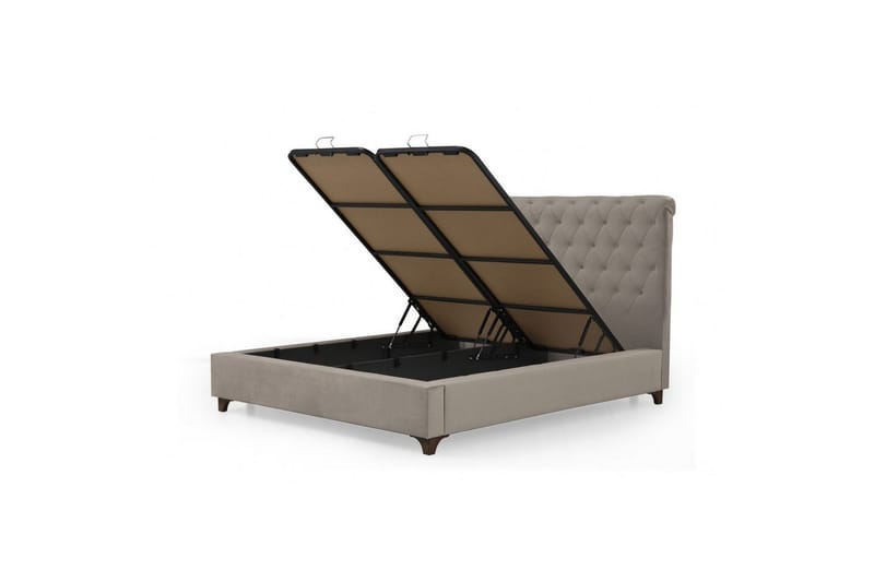 Dubbel Sängram & Sänggavel Subra Beige - 160 x 130 x 200 cm - Möbler - Säng - Sängram & sängstomme