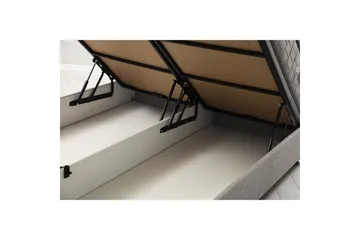 Dubbel Sängram & Sänggavel Sudalmuni ljusgrå - 140 x 110 x 200 cm - Möbler - Säng - Sängram & sängstomme