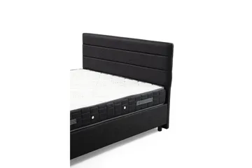 Dubbelmadrass, Bas & Huvudgavel Sonyi Set Antracit - 140 x 114 x 200 cm - Möbler - Säng - Sängram & sängstomme