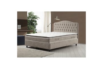 Dubbelmadrass, Bas & Huvudgavel Subato Set Beige