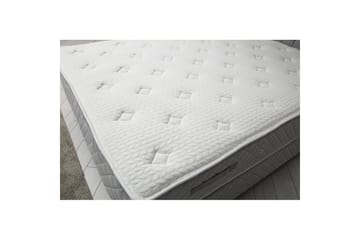 Dubbelmadrass, Bas & Huvudgavel Subato Set Grå - 150 x 125 x 200 cm - Möbler - Säng - Komplett sängpaket
