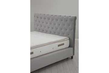 Dubbelmadrass, Bas & Huvudgavel Subra Set Grå - 160 x 200 cm - Möbler - Säng - Komplett sängpaket
