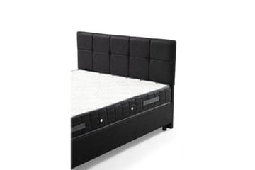 Dubbelmadrass, Bas & Huvudgavel Sudalmuni set antracit - 140 x 114 x 200 cm - Möbler - Säng - Dubbelsäng