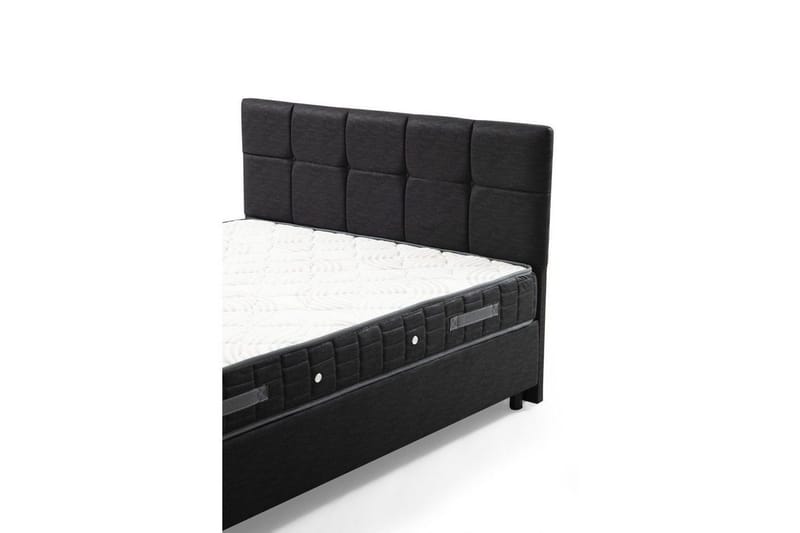 Dubbelmadrass, Bas & Huvudgavel Sudalmuni set antracit - 140 x 114 x 200 cm - Möbler - Säng - Dubbelsäng