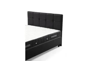 Dubbelmadrass, Bas & Huvudgavel Sudalmuni set antracit - 150 x 114 x 200 cm - Möbler - Säng - Ramsäng