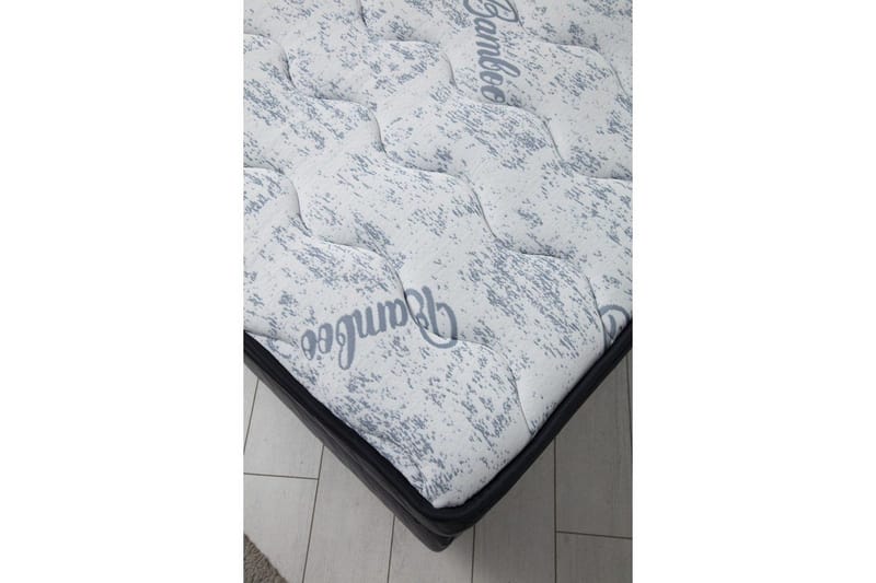 Dubbelmadrass, Bas & Huvudgavel Sudamoon Set Antracit - 160 x 35 x 208 cm - Möbler - Säng - Komplett sängpaket