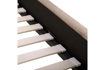 Dubbelsäng 160 x 200 cm sammet taupe AMBILLOU - Möbler - Säng - Sängram & sängstomme