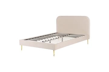 Dubbelsäng av sammet 140 x 200 Beige FLAYAT
