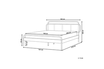 Dubbelsäng Boussicourt med lamellram 160x200 cm - 160x200 cm - Möbler - Säng - Ramsäng
