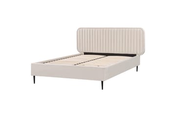 Dubbelsäng Brin med lamellram Beige-Svart, 140x200 cm - Beige-Svart, 140x200 cm - Möbler - Säng - Sängram & sängstomme