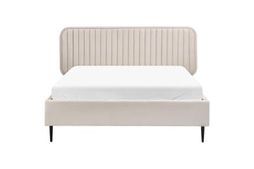 Dubbelsäng Brin med lamellram Beige-Svart, 140x200 cm - Beige-Svart, 140x200 cm - Möbler - Säng - Sängram & sängstomme