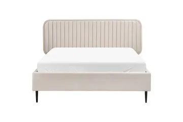 Dubbelsäng Brin med lamellram Beige-Svart, 140x200 cm - Beige-Svart, 140x200 cm - Möbler - Säng - Sängram & sängstomme