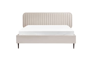 Dubbelsäng Brin med lamellram Beige-Svart, 160x200 cm - Beige-Svart, 160x200 cm - Möbler - Säng - Sängram & sängstomme