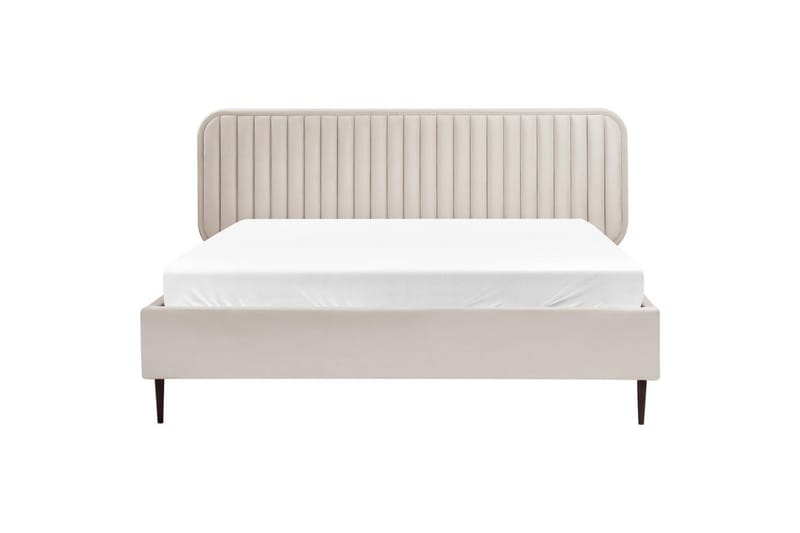 Dubbelsäng Brin med lamellram Beige-Svart, 160x200 cm - Beige-Svart, 160x200 cm - Möbler - Säng - Sängram & sängstomme