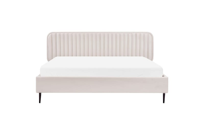 Dubbelsäng Brin med lamellram Beige-Svart, 180x200 cm - Beige-Svart, 180x200 cm - Möbler - Säng - Sängram & sängstomme