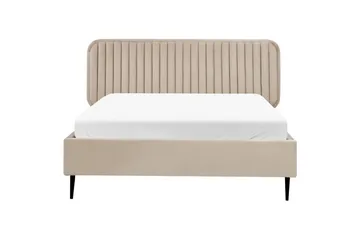 Dubbelsäng Brin med lamellram Taupe-Svart, 140x200 cm - Taupe-Svart, 140x200 cm - Möbler - Säng - Sängram & sängstomme