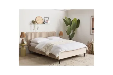 Dubbelsäng Brin med lamellram Taupe-Svart, 140x200 cm - Taupe-Svart, 140x200 cm - Möbler - Säng - Sängram & sängstomme