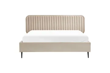 Dubbelsäng Brin med lamellram Taupe-Svart, 160x200 cm - Taupe-Svart, 160x200 cm - Möbler - Säng - Sängram & sängstomme