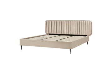 Dubbelsäng Brin med lamellram Taupe-Svart, 180x200 cm - Taupe-Svart, 180x200 cm - Möbler - Säng - Sängram & sängstomme