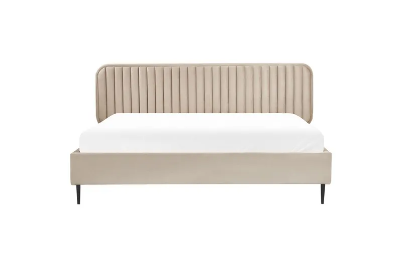 Dubbelsäng Brin med lamellram Taupe-Svart, 180x200 cm - Taupe-Svart, 180x200 cm - Möbler - Säng - Sängram & sängstomme