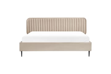 Dubbelsäng Brin med lamellram Taupe-Svart, 180x200 cm - Taupe-Svart, 180x200 cm - Möbler - Säng - Sängram & sängstomme