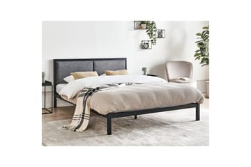 Dubbelsäng Clamart med lamellram Svart-Grå, 140x200 cm - Svart-Grå, 140x200 cm - Möbler - Säng - Ramsäng