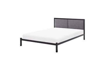 Dubbelsäng Clamart med lamellram Svart-Grå, 140x200 cm - Svart-Grå, 140x200 cm - Möbler - Säng - Ramsäng