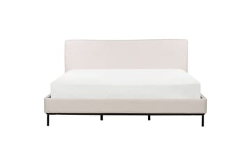 Dubbelsäng Corio med lamellram Beige-Svart, 180x200 cm - Beige-Svart, 180x200 cm - Möbler - Säng - Dubbelsäng